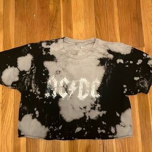 AC/DC crop top, tie dye.